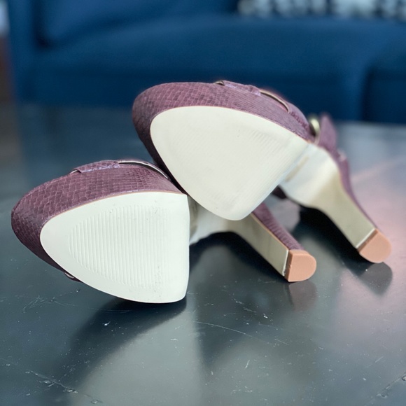 Colin Stuart Platform Strappy Heel Burgundy Size 7 - Picture 4 of 4